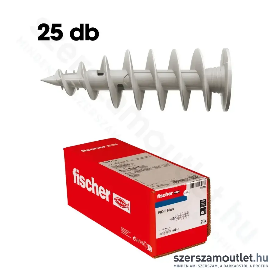 FISCHER FID II Plus Szigetelőanyag dübel 80mm (25db/doboz) (570349)