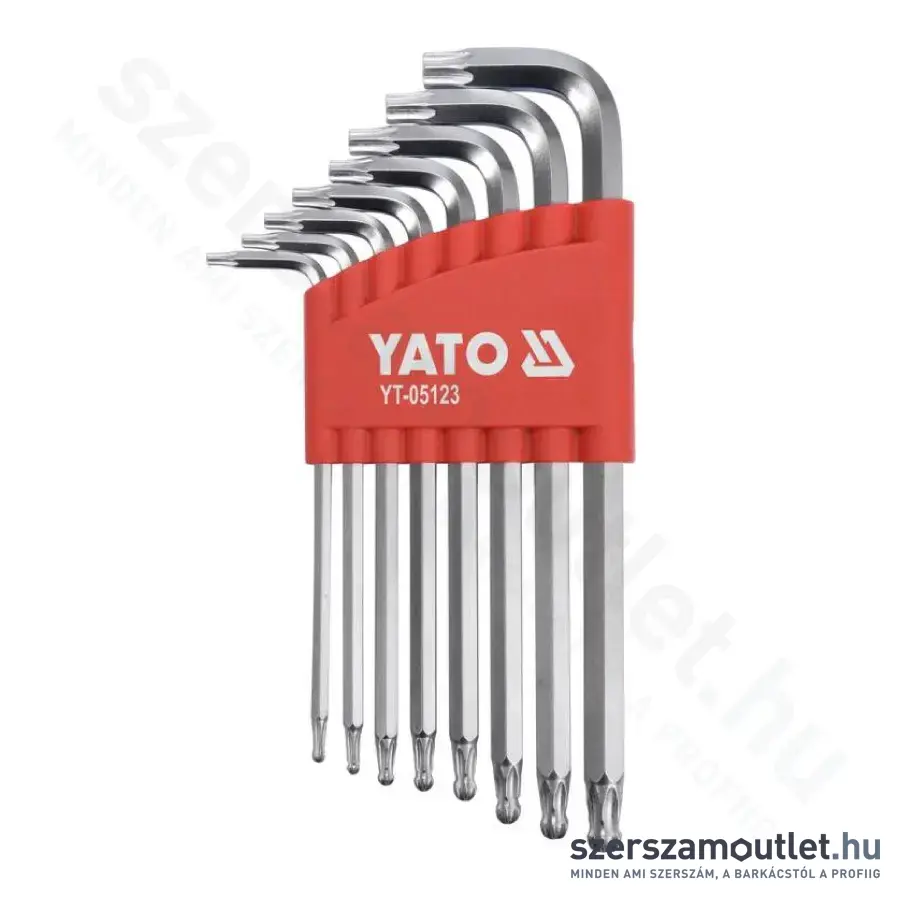 YATO Torx kulcskészlet 8 részes gömbfejű (T9-T40) (YT-05123)