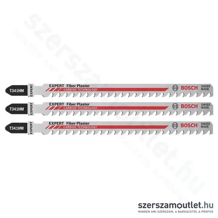 BOSCH EXPERT T 341 HM Fiber Plaster keményfém fogazású szúrófűrészlap 132/4,3mm (3db/csomag)