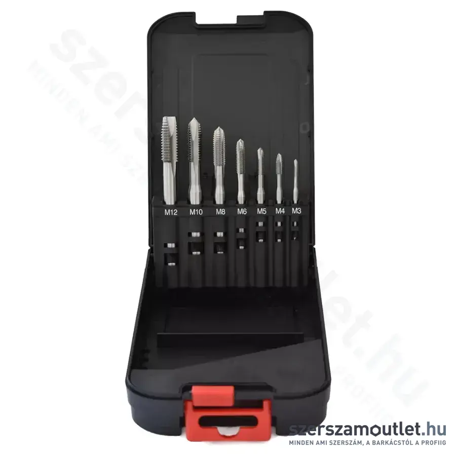 ABRABORO Gépi menetfúró készlet HSS-G DIN 371 B , 4-5 terelőéllel, M3-M12 7db-os (020345800010)