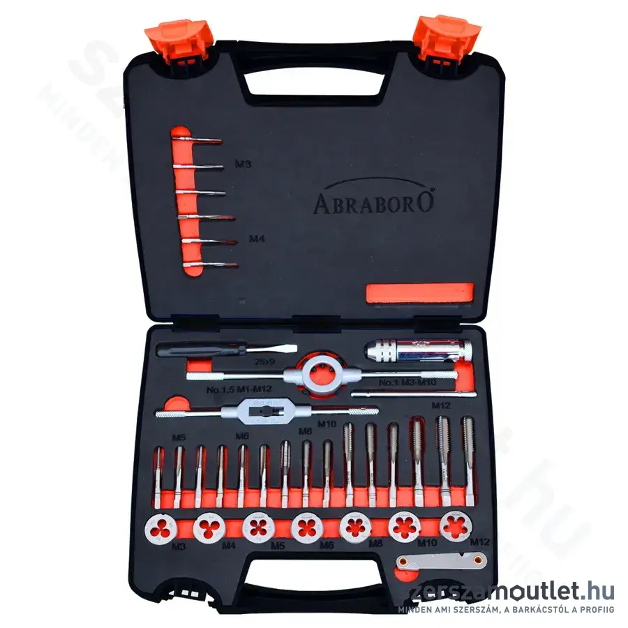 ABRABORO Menetszerszám készlet HSS-G M3-M12 33db-os (020345300033)