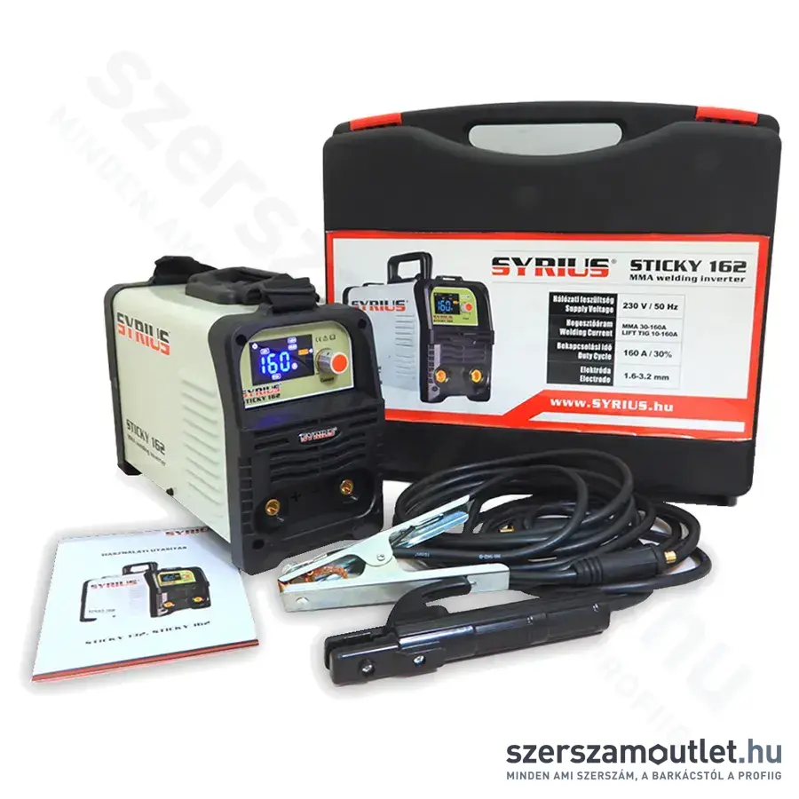 SYRIUS STICKY 162 Hegesztőinverter MMA/LIFT-TIG, 230V/160A (MMA-160L)