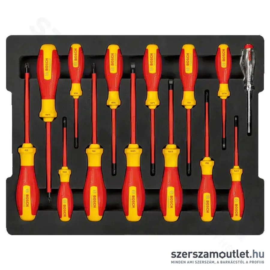BOSCH Professional VDE Vegyes csavarhúzó készlet SL/PH/PZ/SL-PZ/TX 14db-os (1600A02NF9)