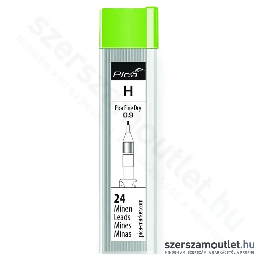 PICA FINE DRY Jelölőmarker betét, 2H grafit 0,9x60mm 24db (Szürke) (7050)