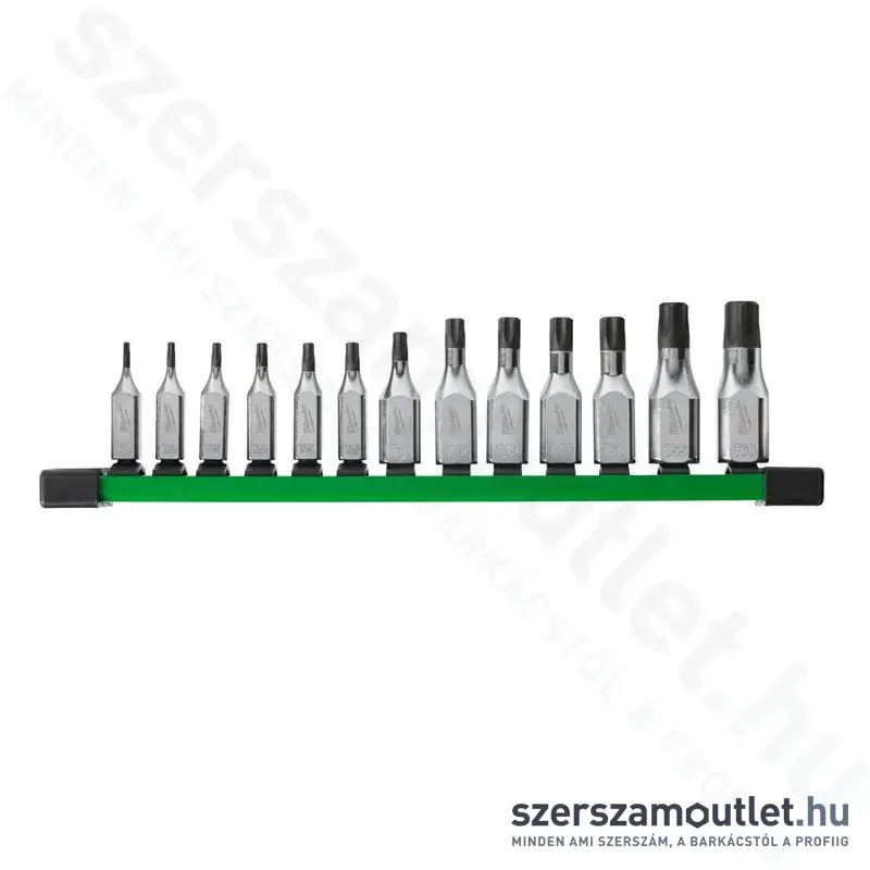 MILWAUKEE Torx-bit dugókulcs készlet 13 részes 1/4" és 3/8" (T8-T60) (4932480565)