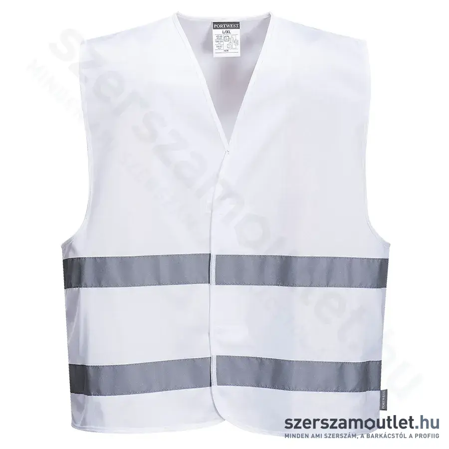 PORTWEST F474 IONA Jól láthatósági mellény L/XL [Fehér] (F474WHR)