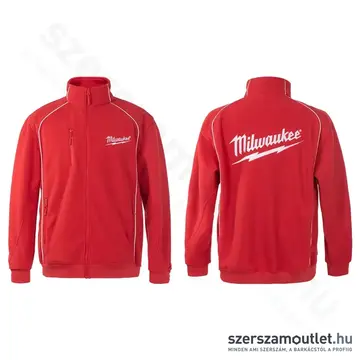 MILWAUKEE márkajelzésű Cipzáras polár pulóver S-es (Piros)