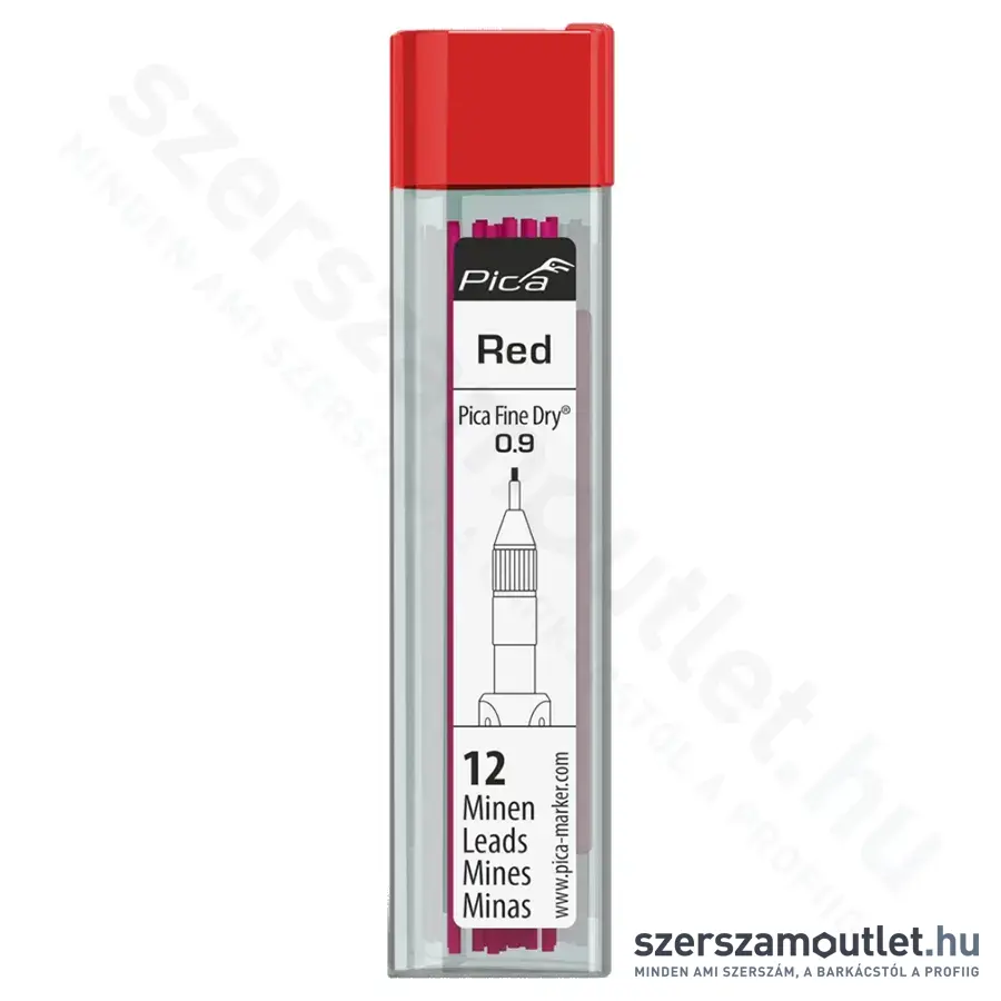 PICA FINE DRY Jelölőmarker betét 0,9x60mm 12db (Piros) (7031)
