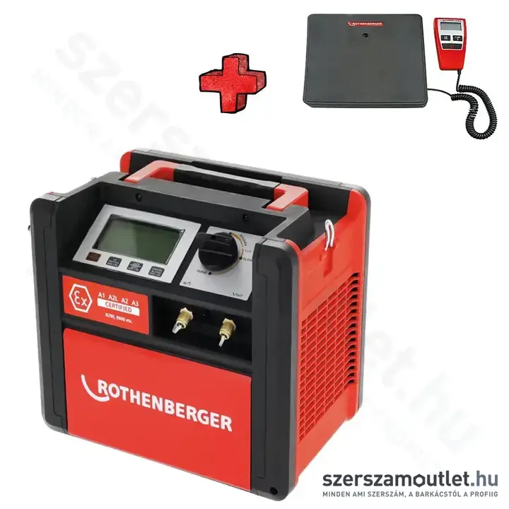 ROTHENBERGER ROREC Pro A3 hűtőközeg lefejtő + AJÁNDÉK mérleg (R290, R32)