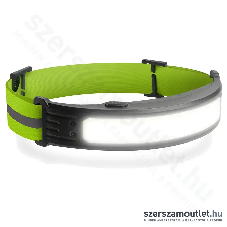 Fejlámpa gesztusvezérléssel COB LED, 800mAh akku, IP54, 350lm (Piros/Fehér) (18583)