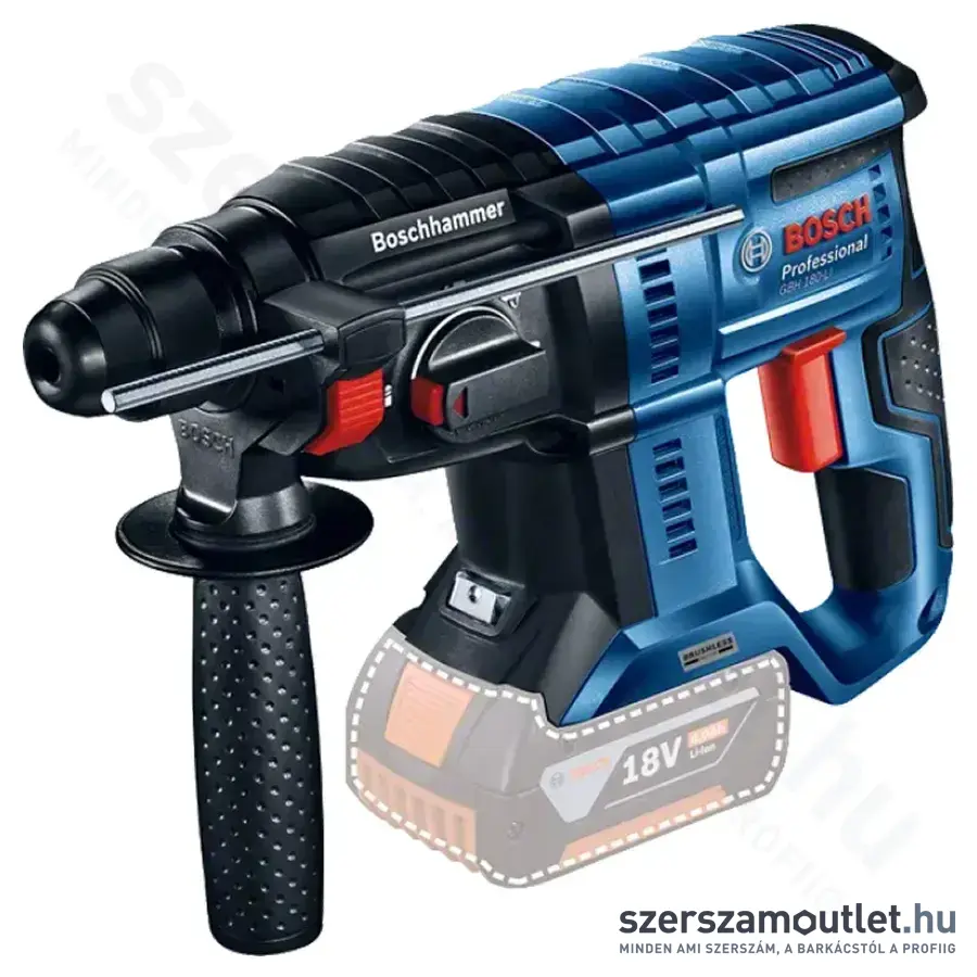 BOSCH GBH 180-LI Akkus fúró-vésőkalapács szénkefementes 18V (Akku/töltő nélkül) (csomagolássérült)