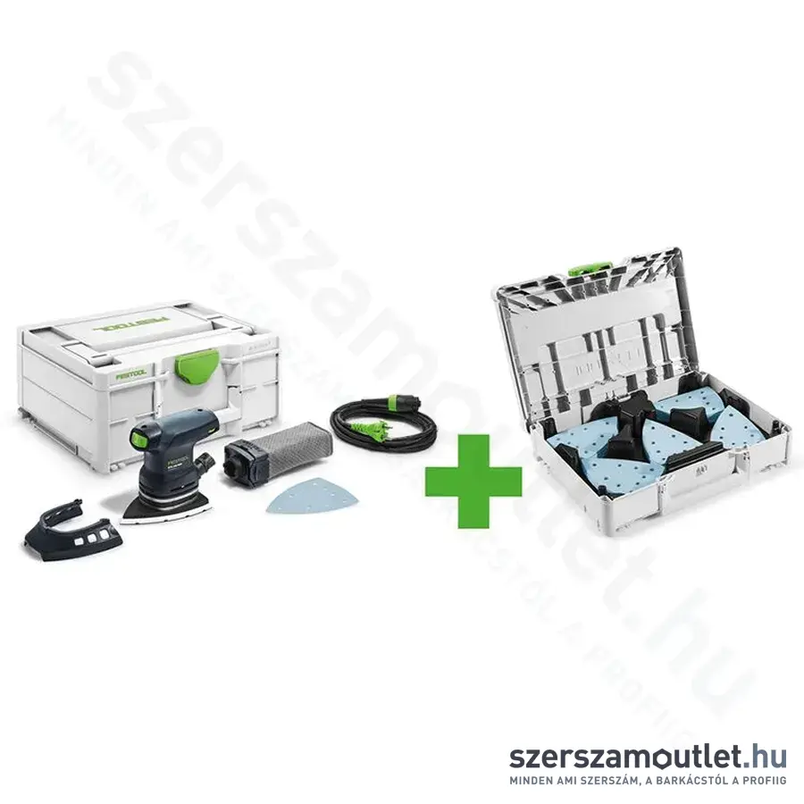 FESTOOL DTS 400 REQ-Plus Deltacsiszoló (250W/100x150mm) + ajándék Granat Systainer Delta