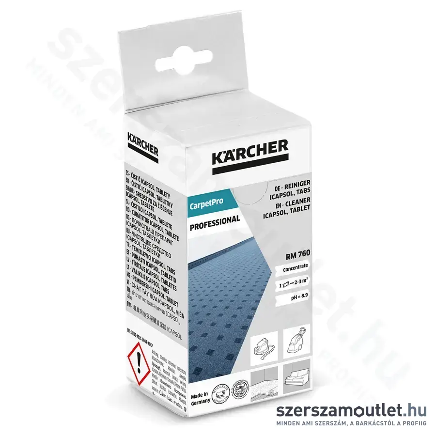 KARCHER CarpetPro RM 760 Szőnyegtisztító tabletta 8,9pH (16db/doboz) (6.295-850.0)