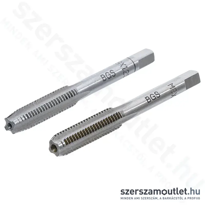 BGS Kézi menetfúró M8x1,25mm (2db) (BGS-1900-M8X1.25-B)