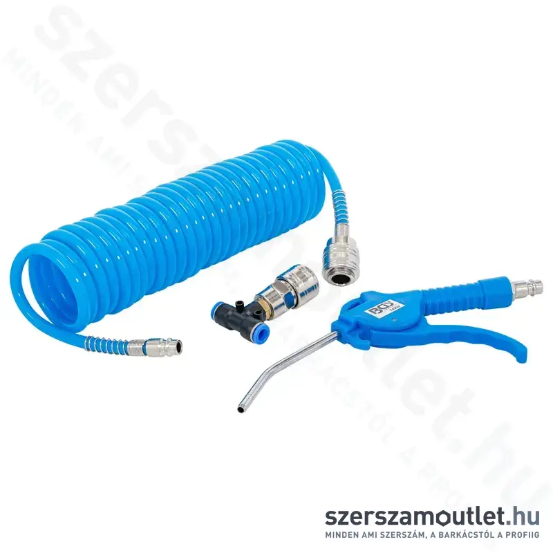 BGS Lefúvatópisztoly, sűrített levegős spirálcső és T-csatlakozó (BGS-74253)