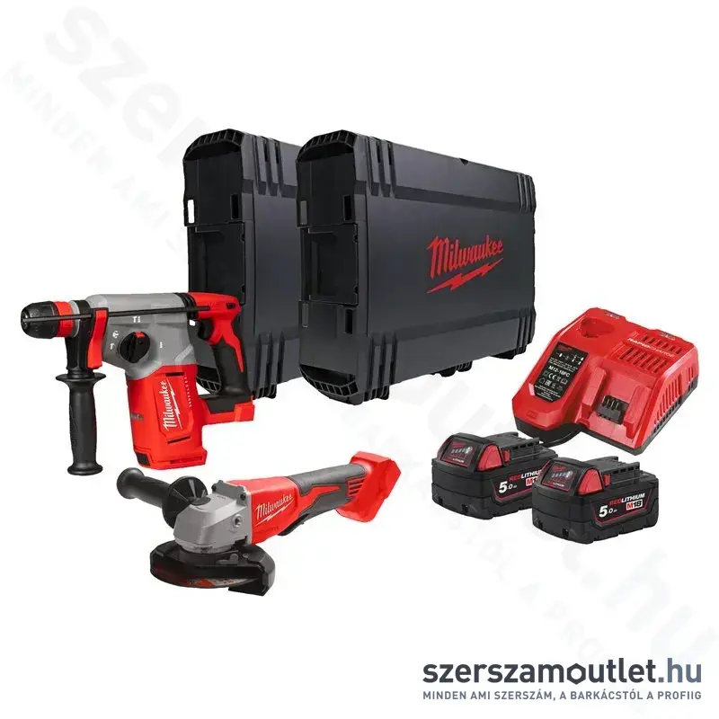 MILWAUKEE M18 BLPP2G-502X Akkus szénkefementes erőcsomag HD kofferben (2x5,0Ah/18V)