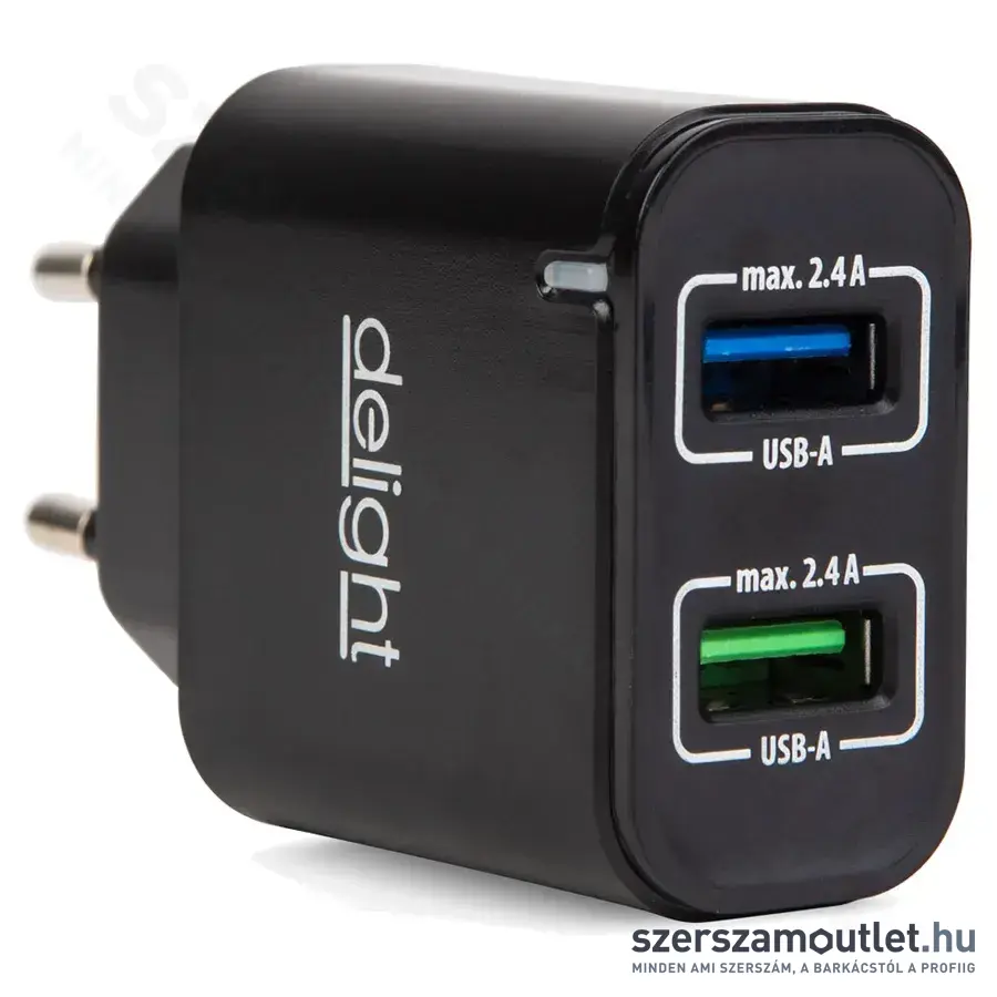 USB Hálózati adapter AC 230V/5V-2,1A (Fekete) (55045-2BK)