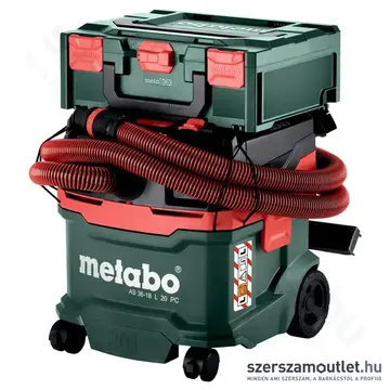 METABO AS 36-18 L 20 PC Akkus száraz-nedves porszívó 140bar, 20l, 18V (Akku és töltő nélkül)