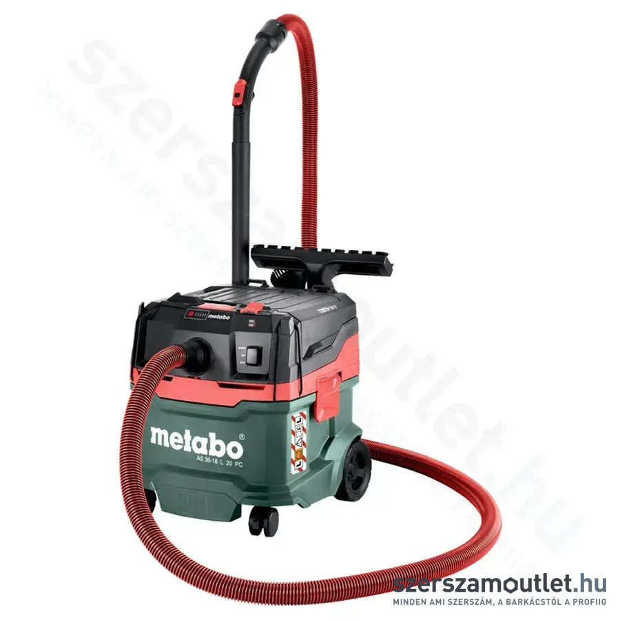 METABO AS 36-18 L 20 PC Akkus száraz-nedves porszívó 140bar, 20l, 18V (Akku és töltő nélkül)