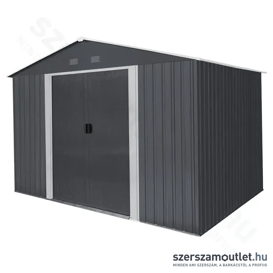 RIWALL PRO RMSA 6X8 Antracit fém kerti tároló nyeregtetővel 2,4x1,7m (SD-X0608-H170C-A)