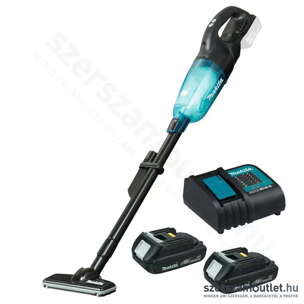 MAKITA DCL281FRYB Akkus porszívó BL motoros (18V) (2x1,5Ah)