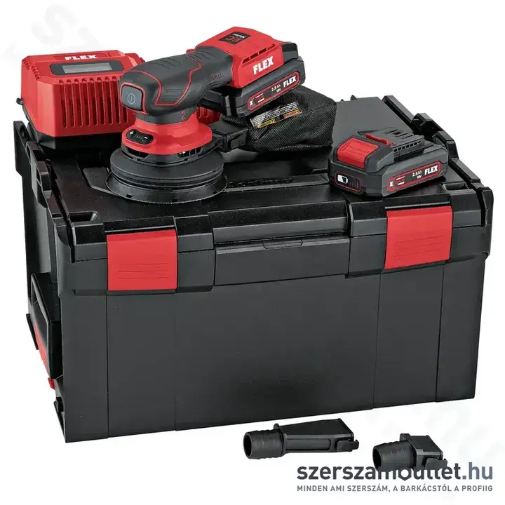FLEX ORE 2-125 18-EC/2.5 SET Akkus excentercsiszoló, L-BOXX (2x2,5Ah/18V) (532.083)