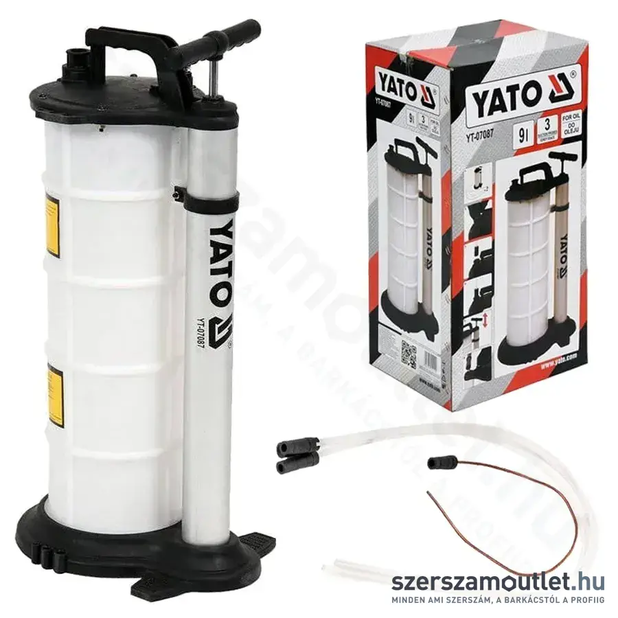 YATO Kézi olajleszívó/féklégtelenítő 9l + 3db adapter (YT-07087)