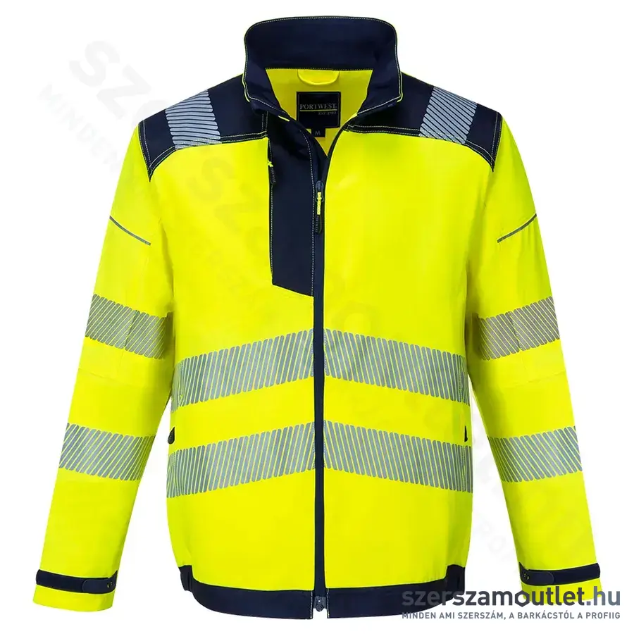PORTWEST T500 PW3 Hi-Vis Jól láthatósági kabát (Sárga/Tengerészkék) (PW-T500YNR)