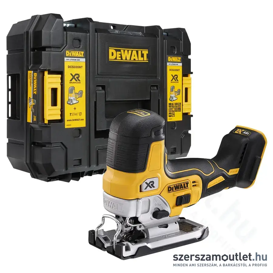 DEWALT DCS335NT-XJ Akkus szénkefementes szúrófűrész TSTAK kofferben 18V (Akku és töltő nélkül)