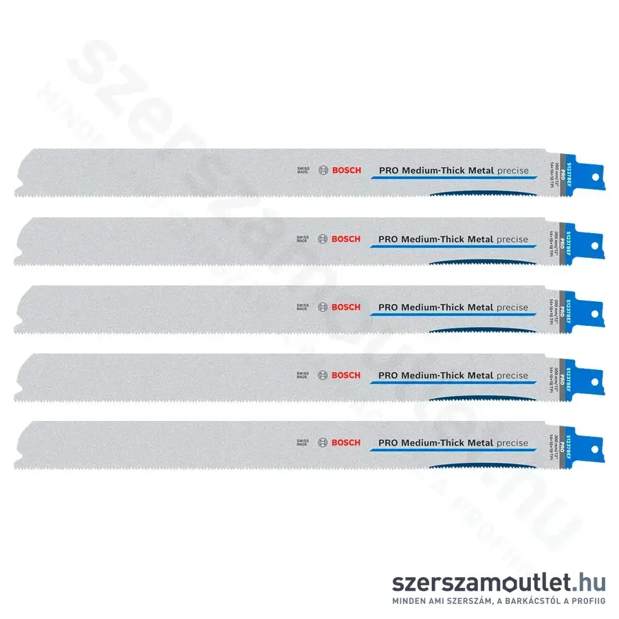 BOSCH PRO Medium-Thick Metal precise S1237BEF Szablyafűrészlap 2-6mm, 300x25x1,1mm (5db/csomag)