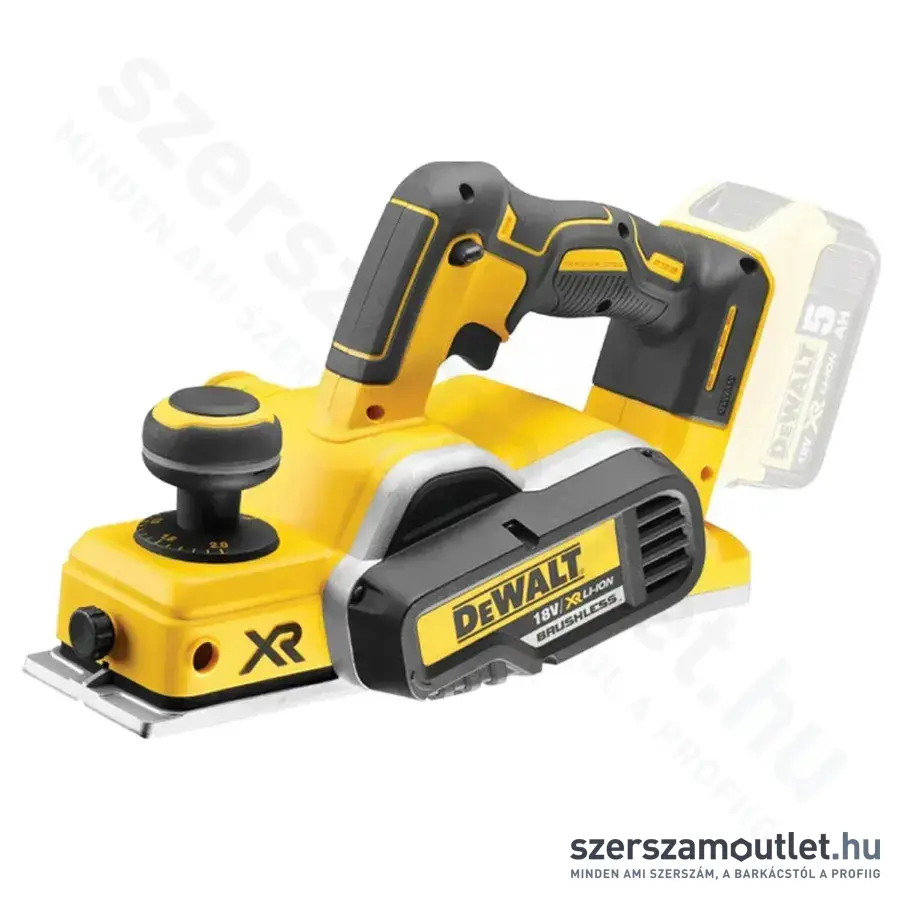 DEWALT DCP580N Akkus szénkefementes gyalugép 82mm, 18V (Akku és töltő nélkül)