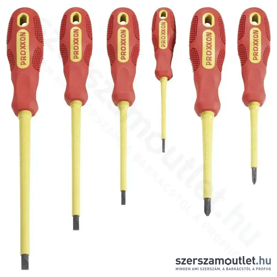 PROXXON VDE Szigetelt csavarhúzó készlet 1000V, SL2,5-4-5,5-6,5/PH1-2, 6db-os (22630)