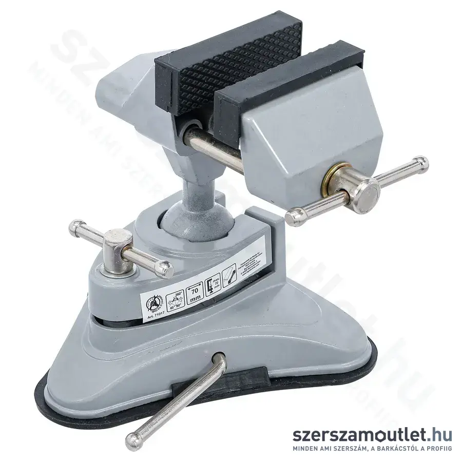 BGS Technic Asztali satu elforgatható pofákkal és vákuumos szívótalppal 70mm (BGS-71017)