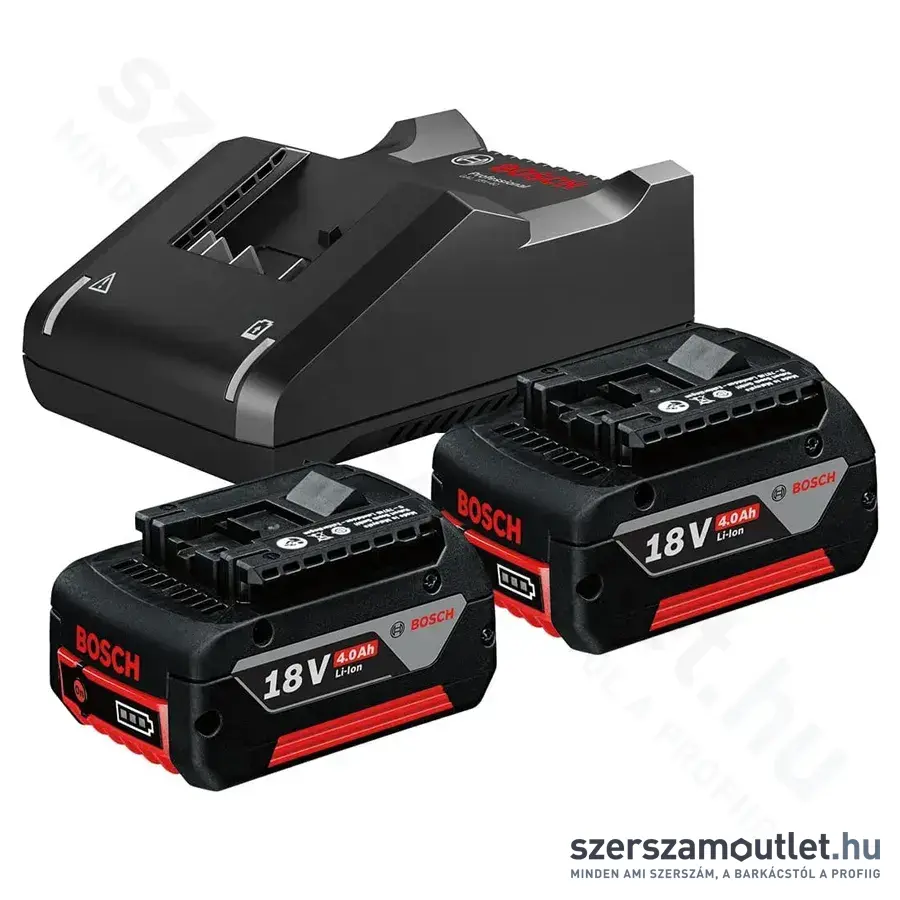 BOSCH 2xGBA 18V 4,0Ah akku + GAL 18V-40 Professional töltő készlet (1600A019S0)
