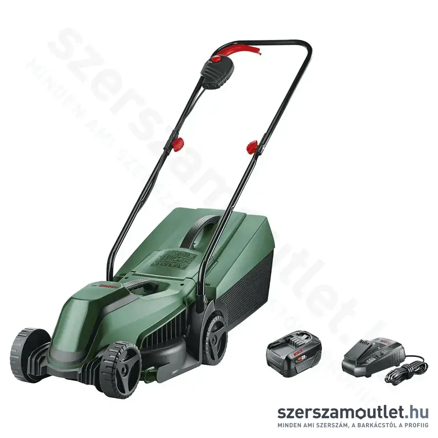 BOSCH EasyMower 18V-32-200 Akkus fűnyíró 31l, 20-60mm, 32cm, 18V (4,0Ah akku és töltő) (06008B9D00)