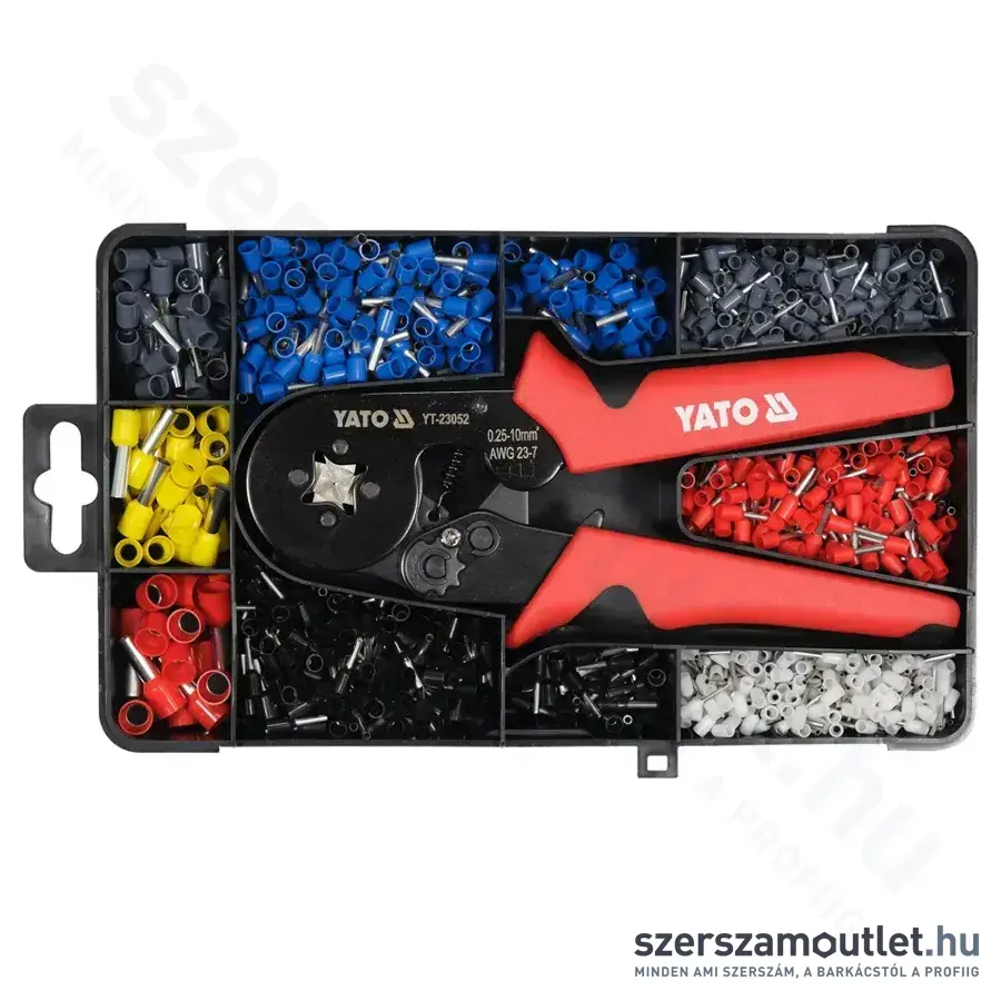 YATO Krimpelő készlet 0,5-10mm2/8-12mm, 175mm, 1201db-os (YT-23052)