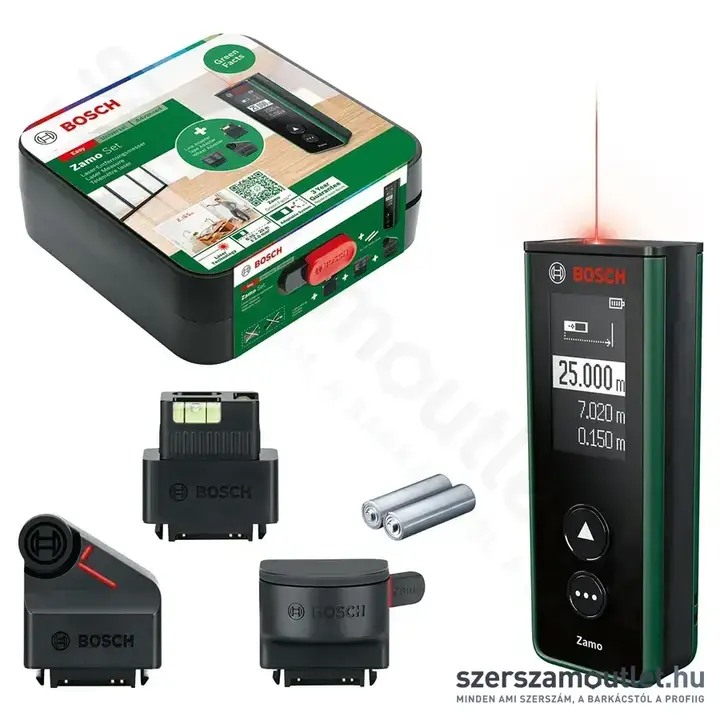 BOSCH ZAMO Digitális lézeres távolságmérő 635Nm, 0,15-25m (0603672901)