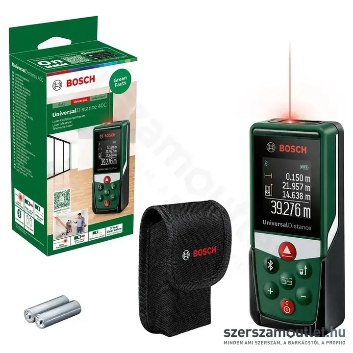 BOSCH UniversalDistance 40C Digitális lézeres távolságmérő 635Nm, 0,05-40m (0603672101)
