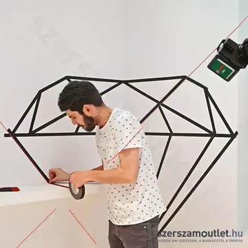 BOSCH Quigo Keresztvonalas szintezőlézer piros, 1/4