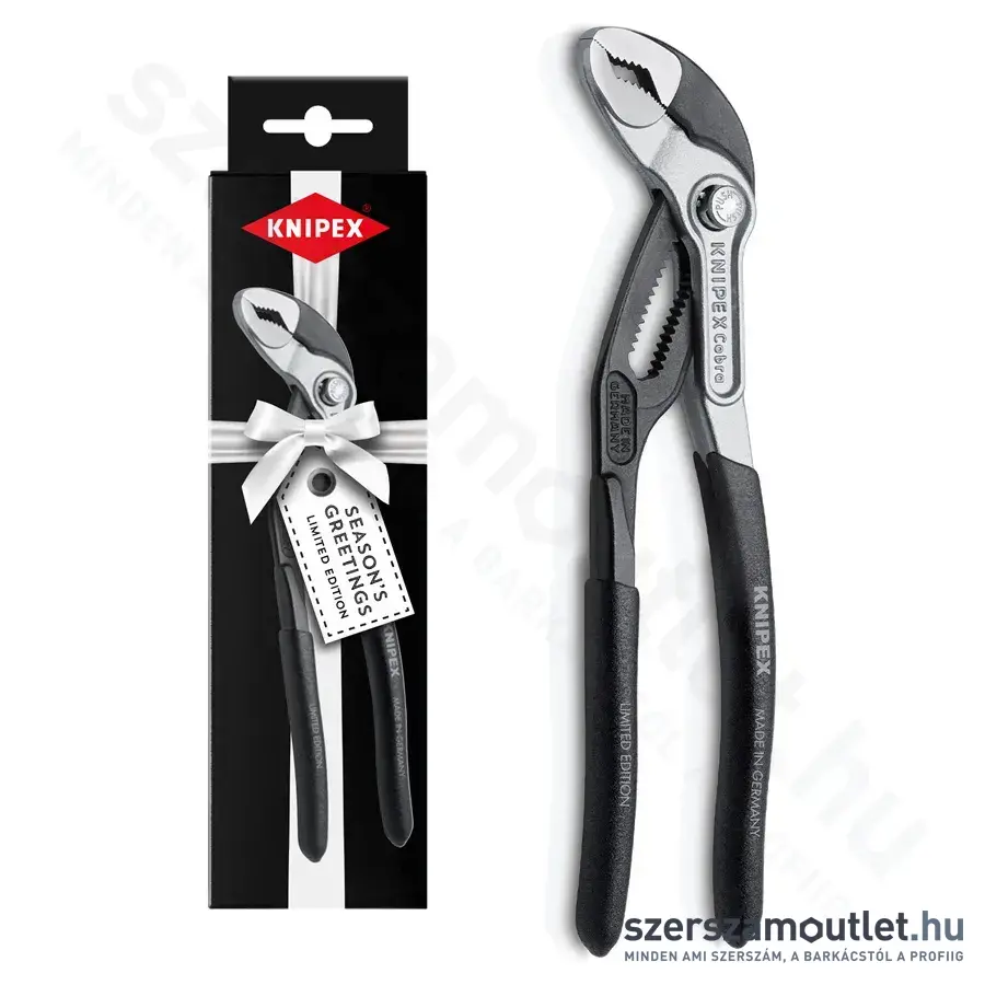 KNIPEX Cobra Vízpumpafogó önzáró, 61HRC, 180mm (Limitált ünnepi kiadás) (87 99 180 S02)