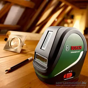 BOSCH UniversalLevel 3 Keresztvonalas szintezőlézer piros, 1/4