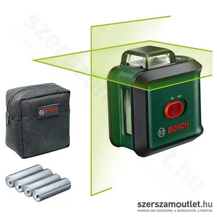 BOSCH UniversalLevel 360 Keresztvonalas szintezőlézer zöld, 500-540Nm, 24m (0603663E05)