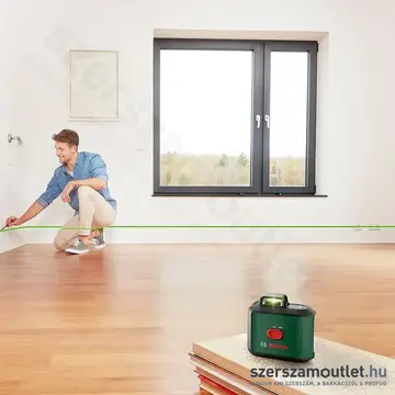 BOSCH UniversalLevel 360 Set Keresztvonalas szintezőlézer zöld, 500-540Nm, 24m + állvány 1/4