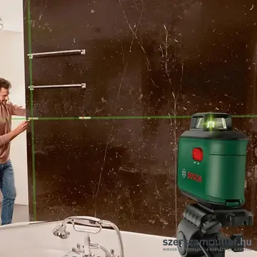 BOSCH AdvancedLevel 360 Keresztvonalas szintezőlézer zöld, 500-650Nm, 24m + állvány 1/4