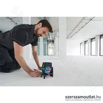 BOSCH GCL 2-50 CG Prof. Keresztvonalas szintezőlézer zöld, 650Nm, 20m, IP54, 12V (2,0Ah akku/töltő)