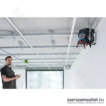 BOSCH GCL 2-50 CG Prof. Keresztvonalas szintezőlézer zöld, 650Nm, 20m, IP54, 12V (2,0Ah akku/töltő)