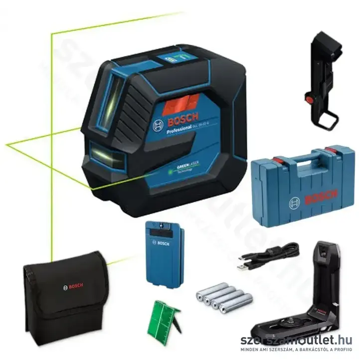 BOSCH GLL 20-22 G Professional Vonallézer zöld, 500-540Nm, 20m, IP65, 1/4