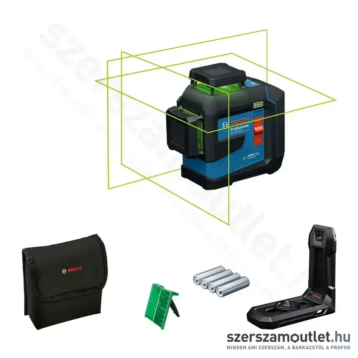 BOSCH GLL 80-33 G Professional Vonallézer zöld, 500-540Nm, 30m, IP65, 1/4