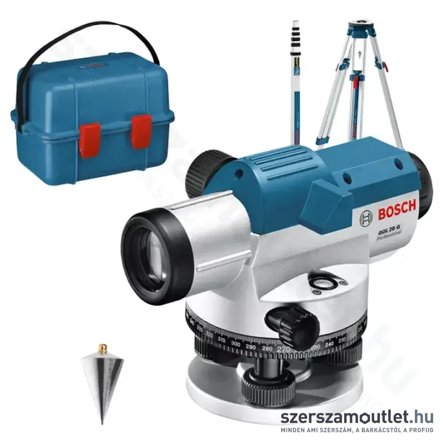 BOSCH GOL 20 D Professional Optikai szintezőkészülék 400°, IP54, 60m (0601068403)