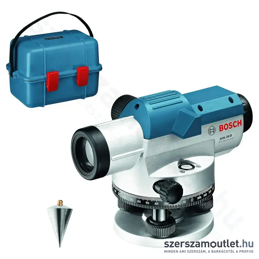 BOSCH GOL 26 D Professional Optikai szintezőkészülék 360°, IP54, 5/8